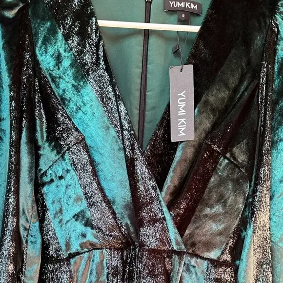 green emerald velvet dress Yumi Kim | Riley Green Maxi Dress | XXS main image 1